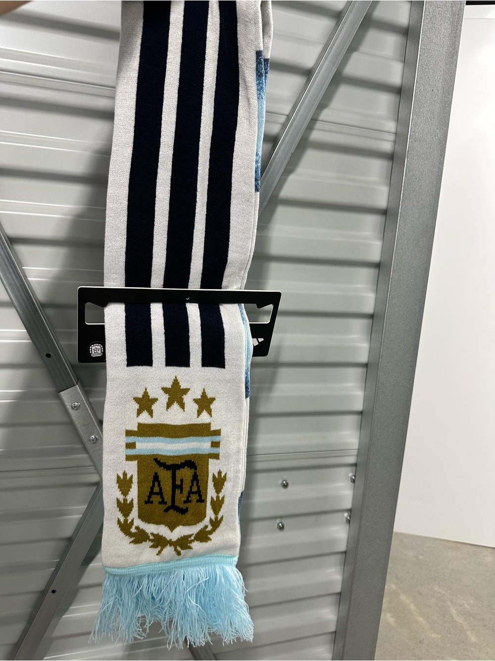 adidas White Navy Blue Argentina AFA Crest Scarf